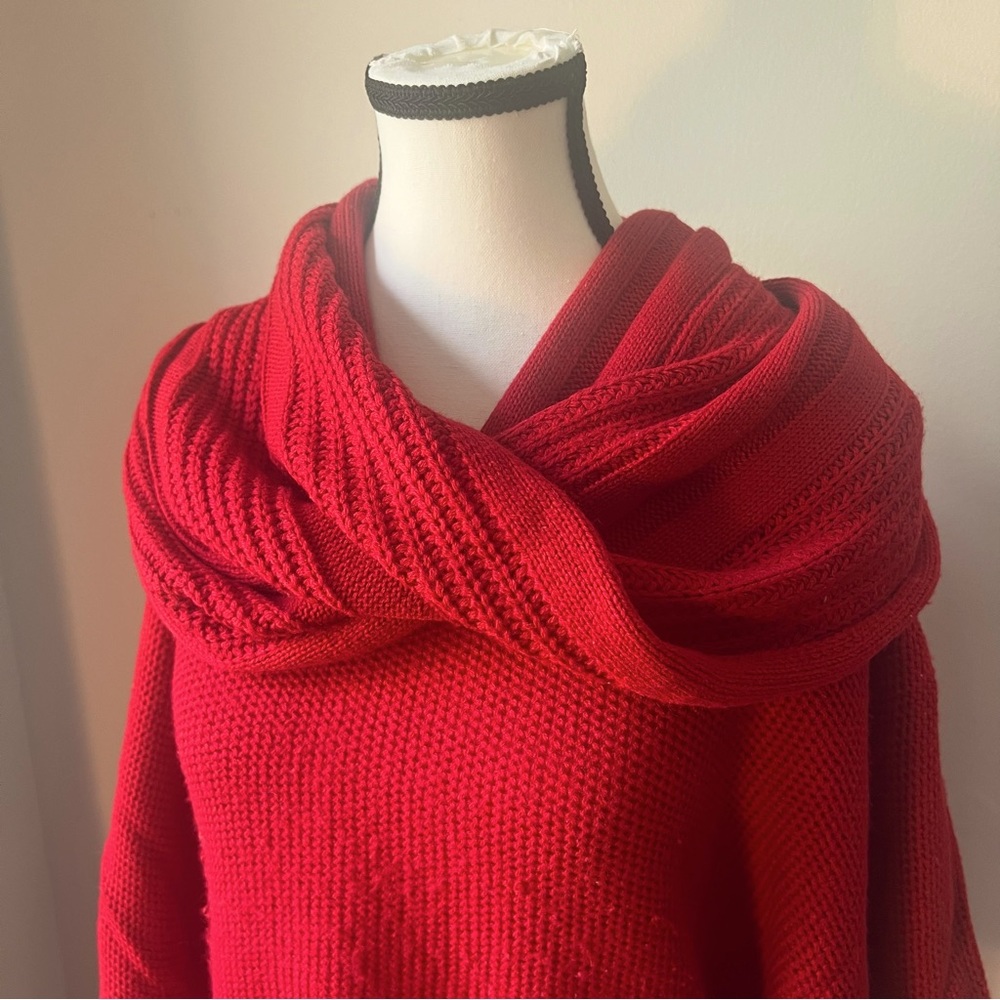 Studio Works | Sweater | XL | Red | Removable cowl neck